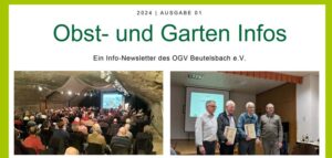 OGV-Infobrief Obst- und Garten Infos